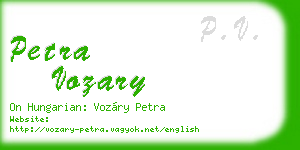 petra vozary business card